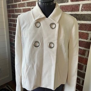 Chico’s Cream/White Women’s Front Button Top size Medium